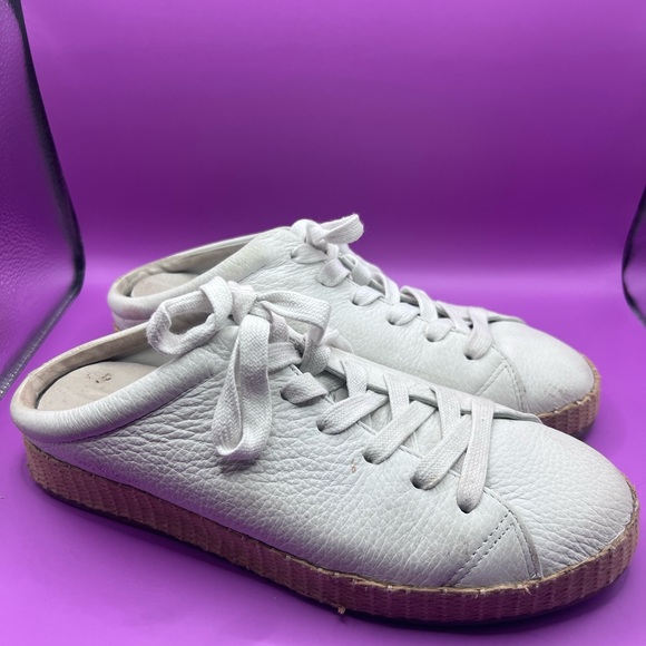 Rag and Bone women’s white leather slides mules sneakers size 39.5 - Picture 2 of 9